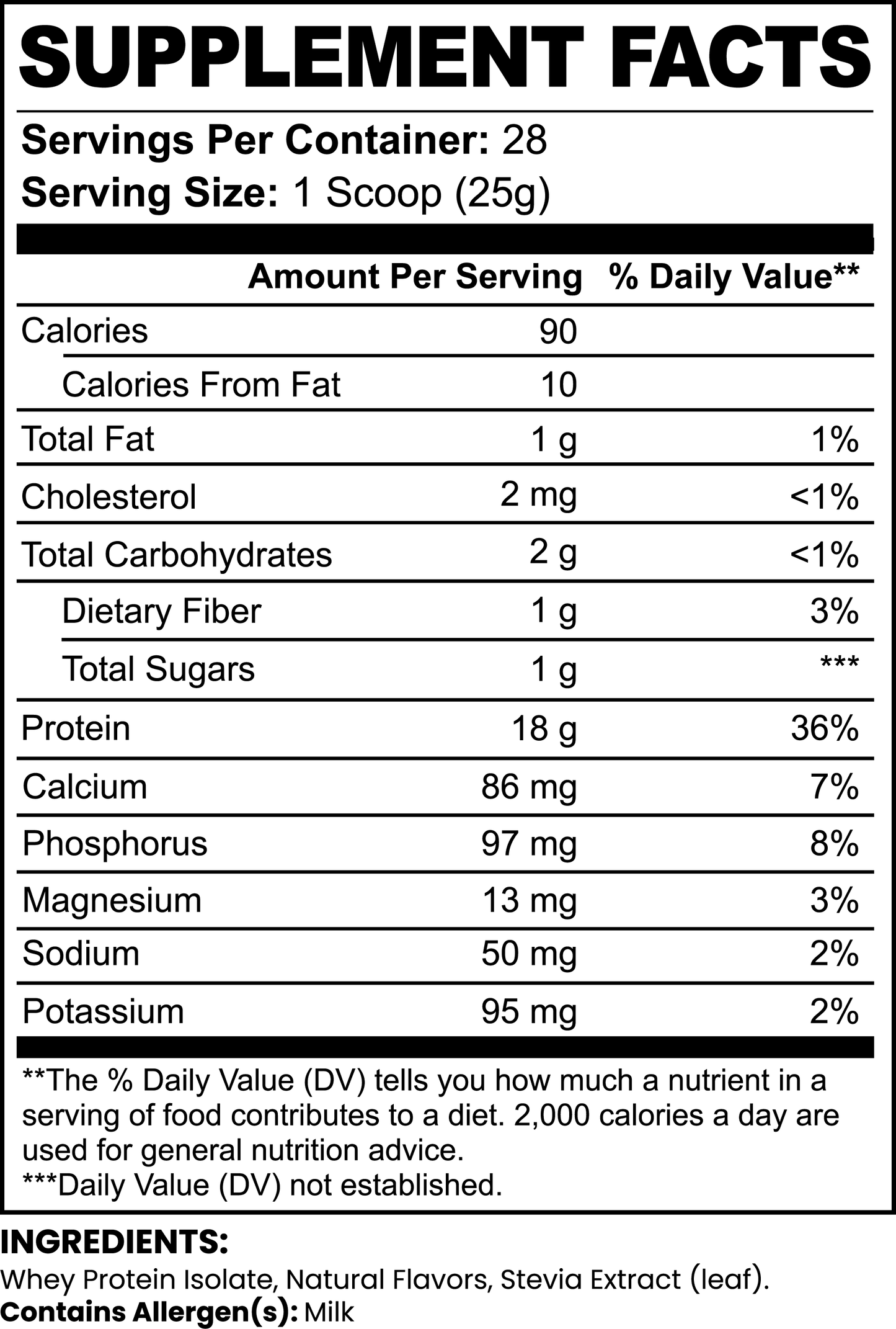 Chocolate Whey Isolate Protein Powder 1.54 lbs Premium Formula