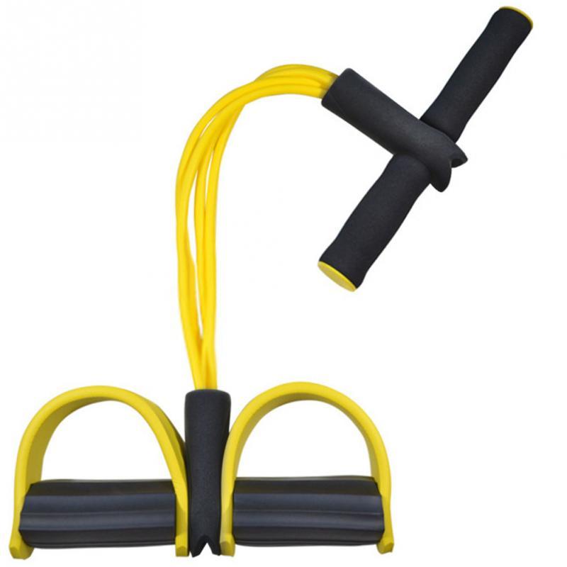 Natural Latex Foot Pedal Resistance Band with Handles