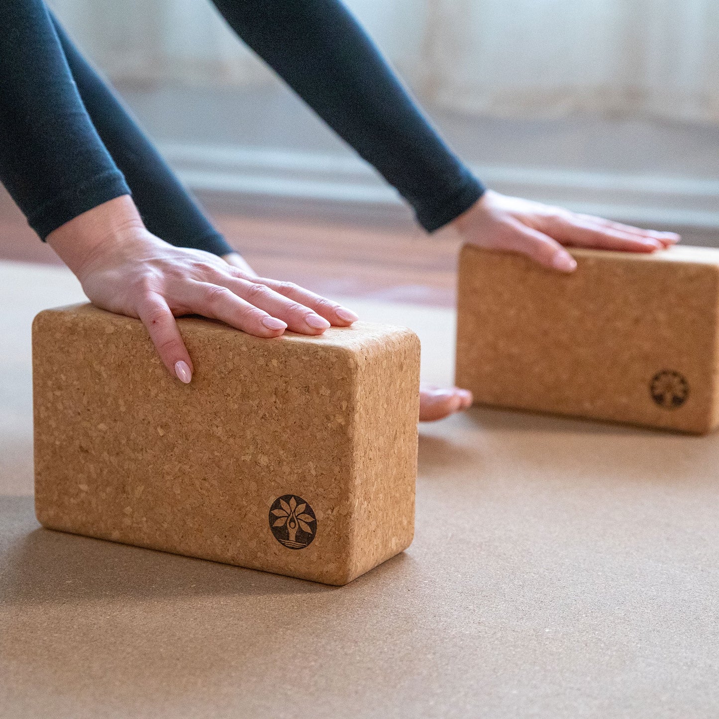Cork Yoga Block Set for Stability and Support