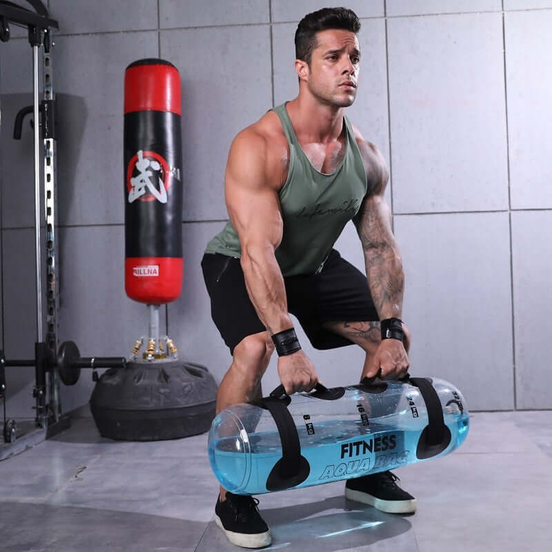 Transparent Water-Filled Fitness Dumbbell for Strength Training Exercise