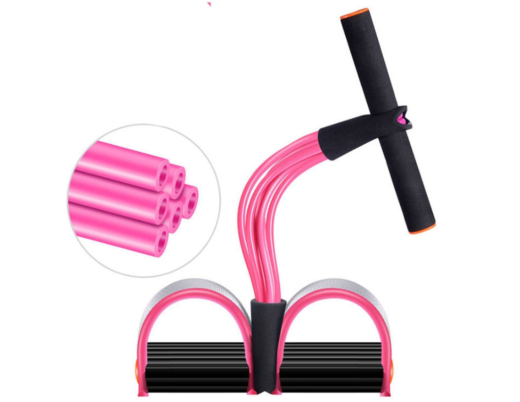 Natural Latex Foot Pedal Resistance Band with Handles
