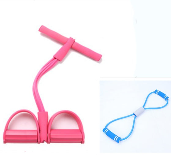 Natural Latex Foot Pedal Resistance Band with Handles