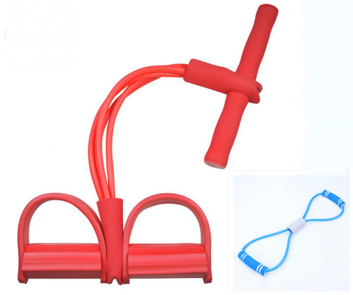 Natural Latex Foot Pedal Resistance Band with Handles