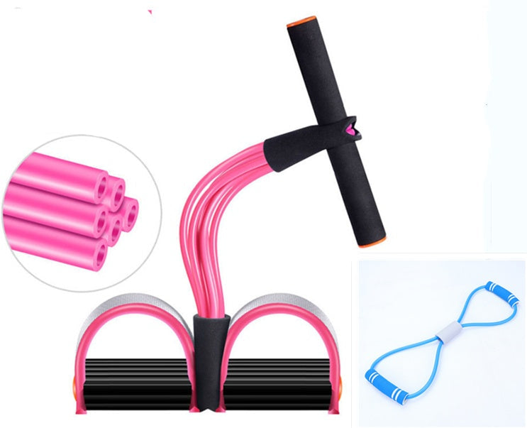 Natural Latex Foot Pedal Resistance Band with Handles