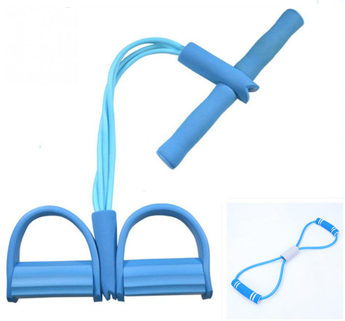 Natural Latex Foot Pedal Resistance Band with Handles