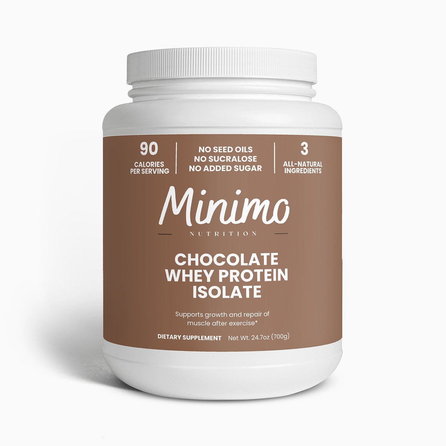 Chocolate Whey Isolate Protein Powder 1.54 lbs Premium Formula