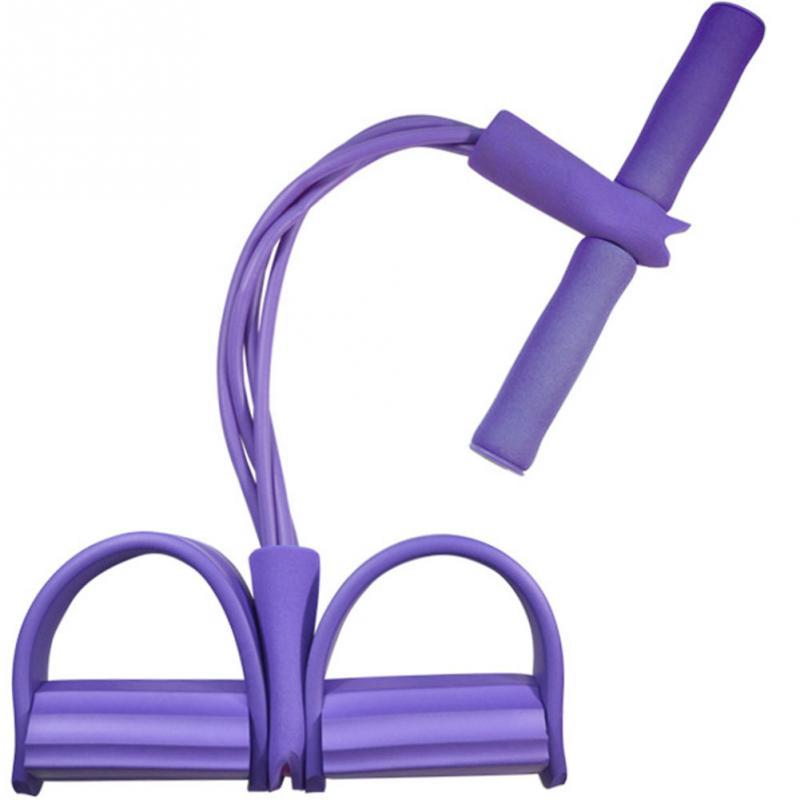 Natural Latex Foot Pedal Resistance Band with Handles