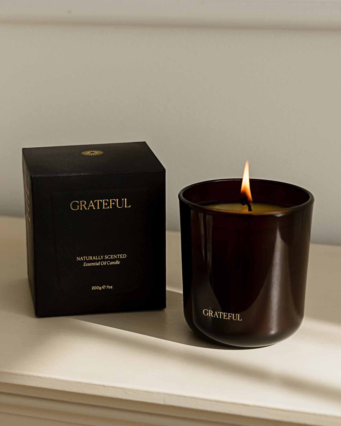 Grateful Pure Essential Oil Candle for Relaxation
