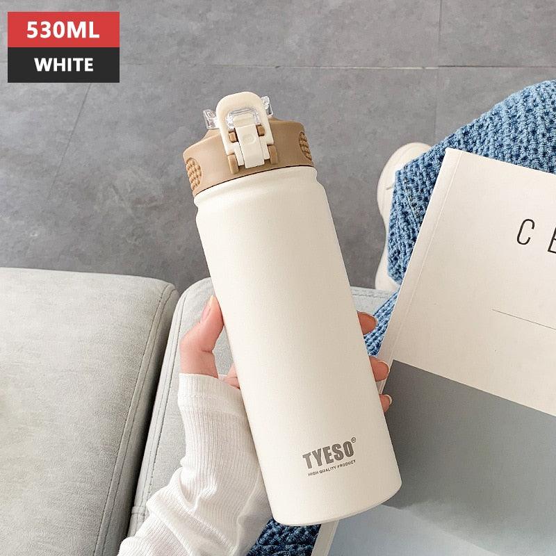 Stainless Steel Thermos Mug with Straw Thermal Insulation