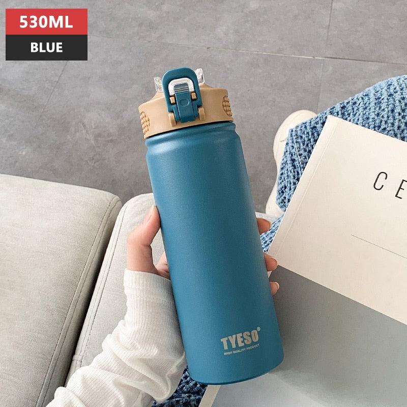 Stainless Steel Thermos Mug with Straw Thermal Insulation