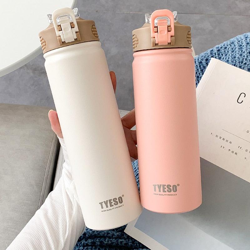 Stainless Steel Thermos Mug with Straw Thermal Insulation