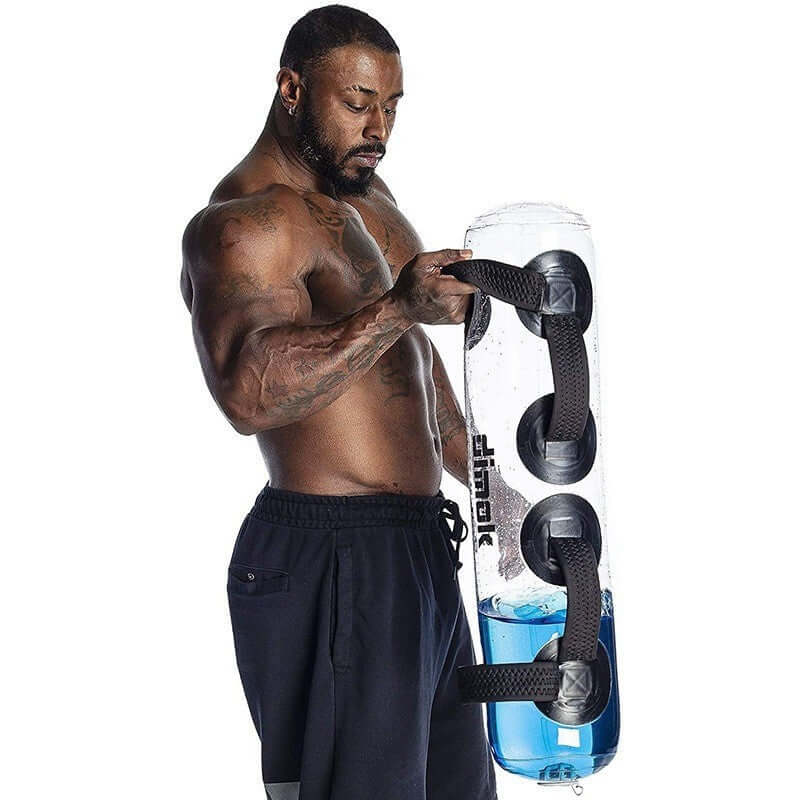 Transparent Water-Filled Fitness Dumbbell for Strength Training Exercise