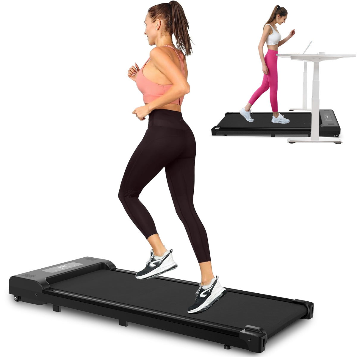 Under-Desk Treadmill Portable Walking Pad Remote LED Display