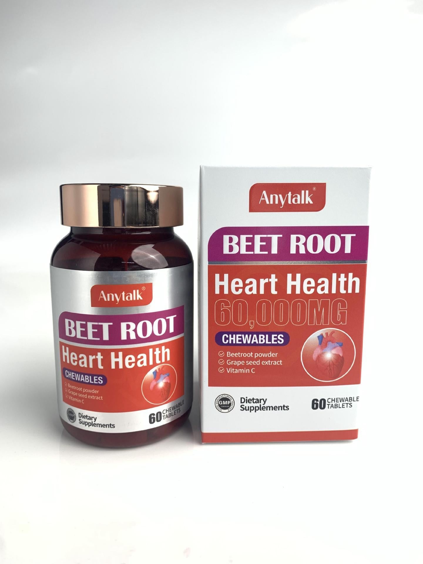 Heart Health Beetroot Multivitamin Chewable Tablets Support
