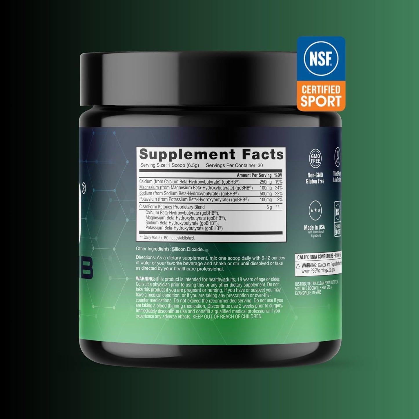 Exogenous Ketone Supplement for Energy and Focus