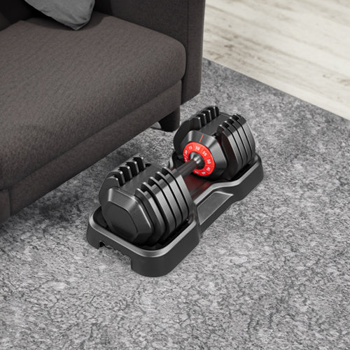 Adjustable 10-in-1 Dumbbell Set with Rotating Handle