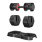 Adjustable 10-in-1 Dumbbell Set with Rotating Handle