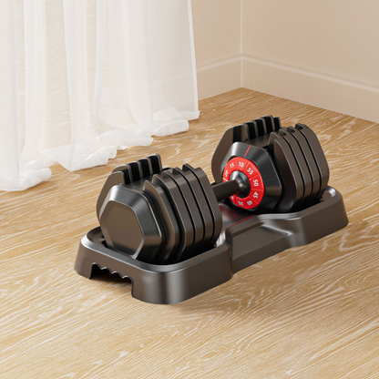 Adjustable 10-in-1 Dumbbell Set with Rotating Handle