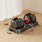 Adjustable 10-in-1 Dumbbell Set with Rotating Handle