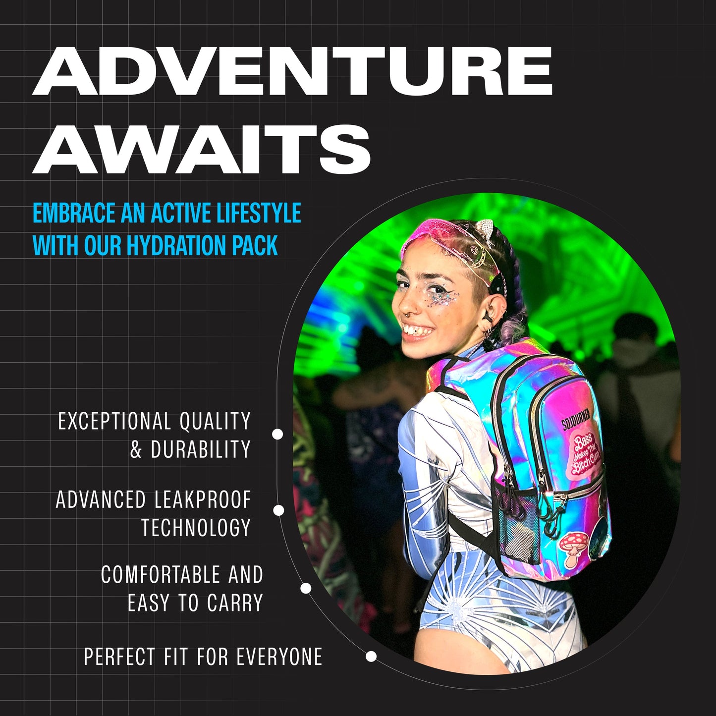 Medium Hydration Pack Backpack for Outdoor Adventures