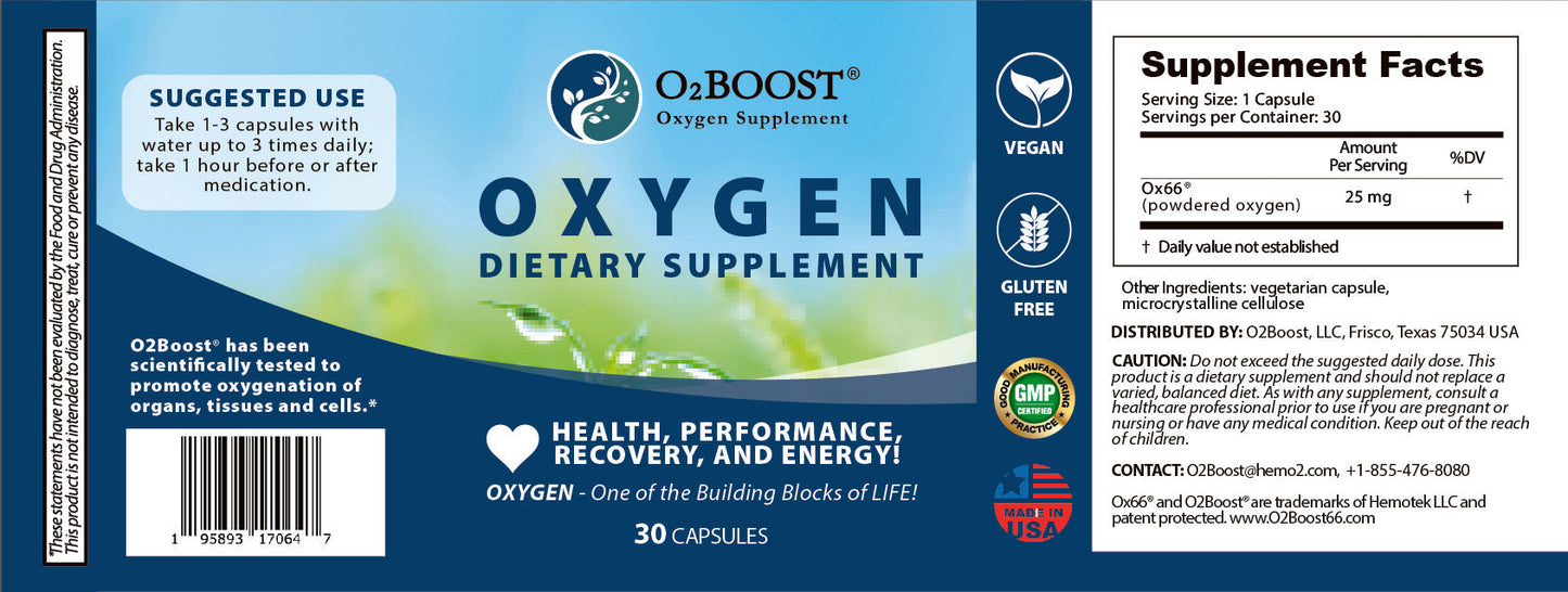 Oxygen Supplement for Energy and Athletic Performance