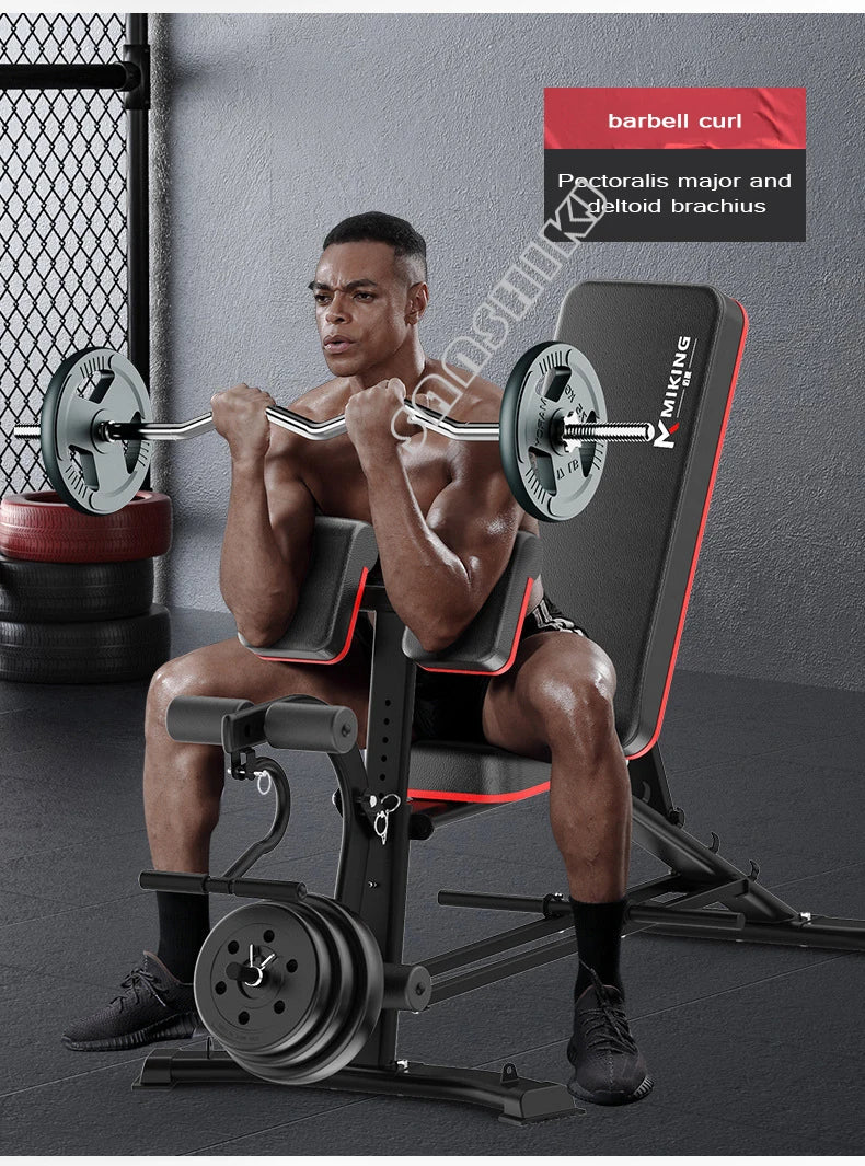 Upgraded Multifunction Weightlifting Bench for Home Strength Training