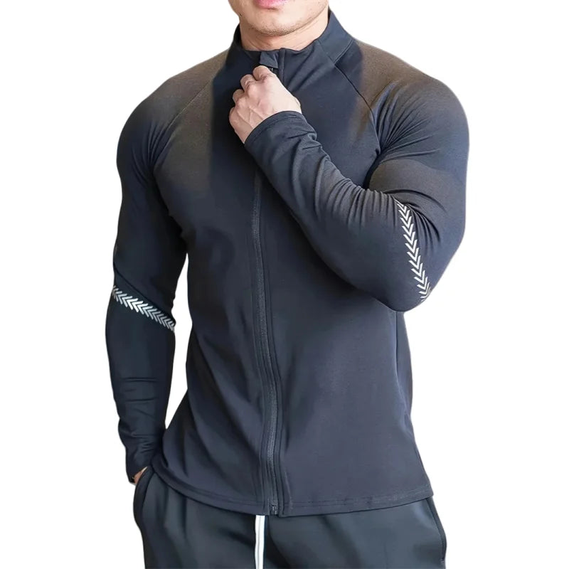 Men's Compression Sports Jacket for Gym Running Fitness