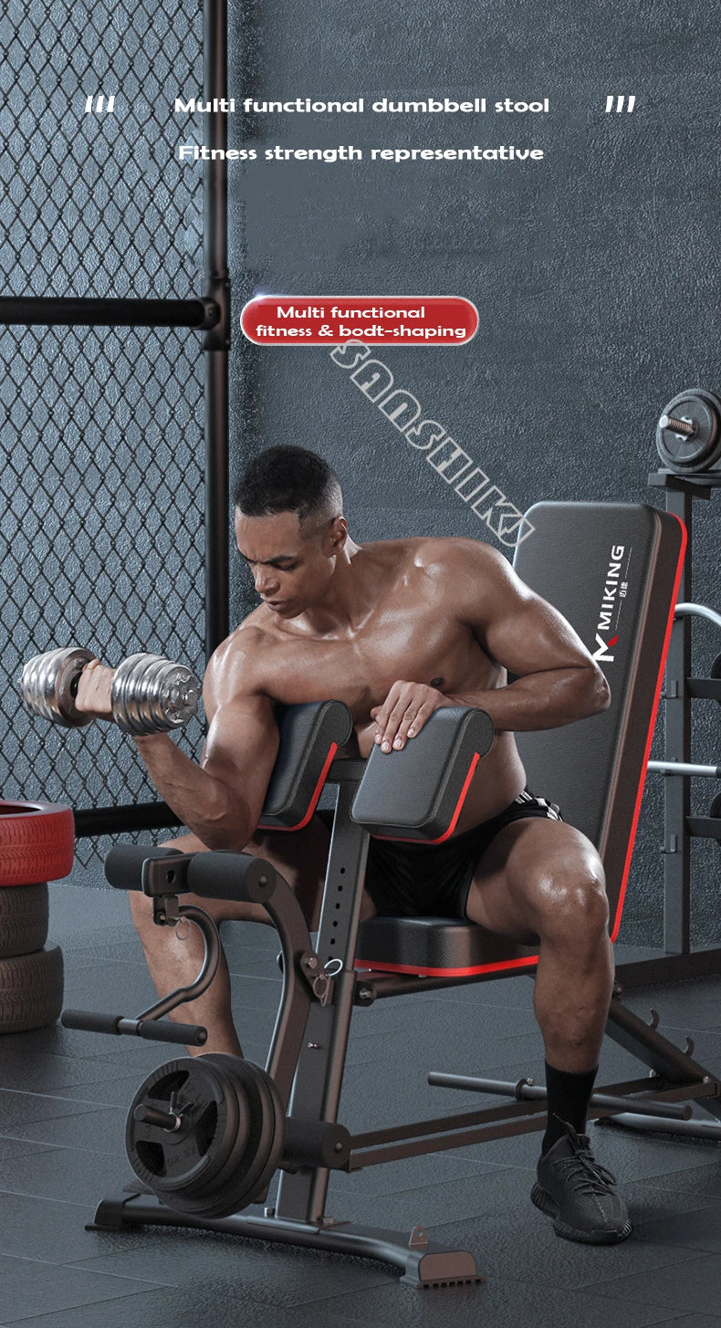 Upgraded Multifunction Weightlifting Bench for Home Strength Training
