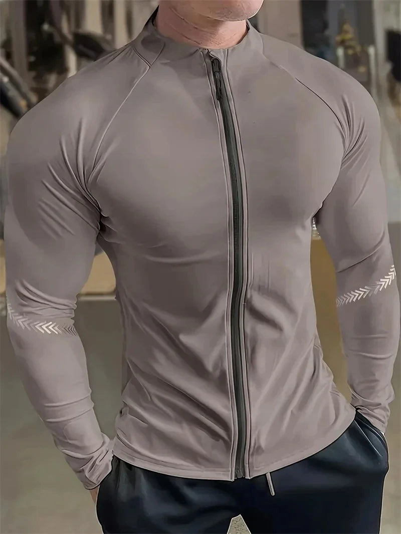 Men's Compression Sports Jacket for Gym Running Fitness