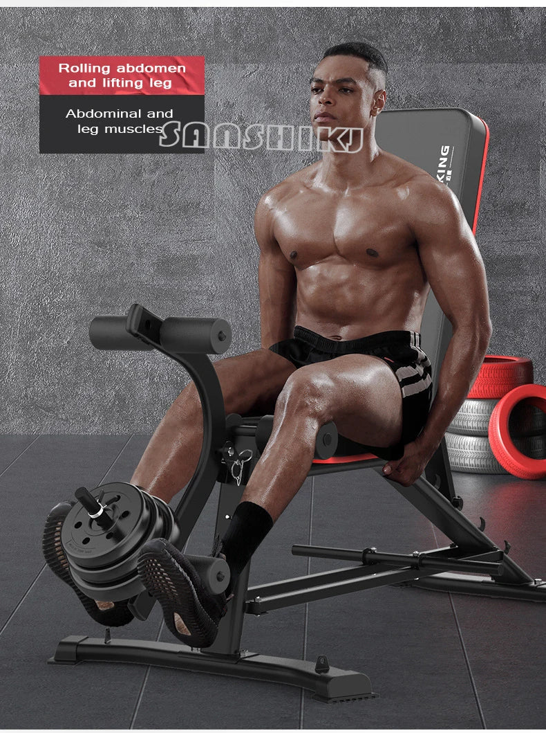 Upgraded Multifunction Weightlifting Bench for Home Strength Training