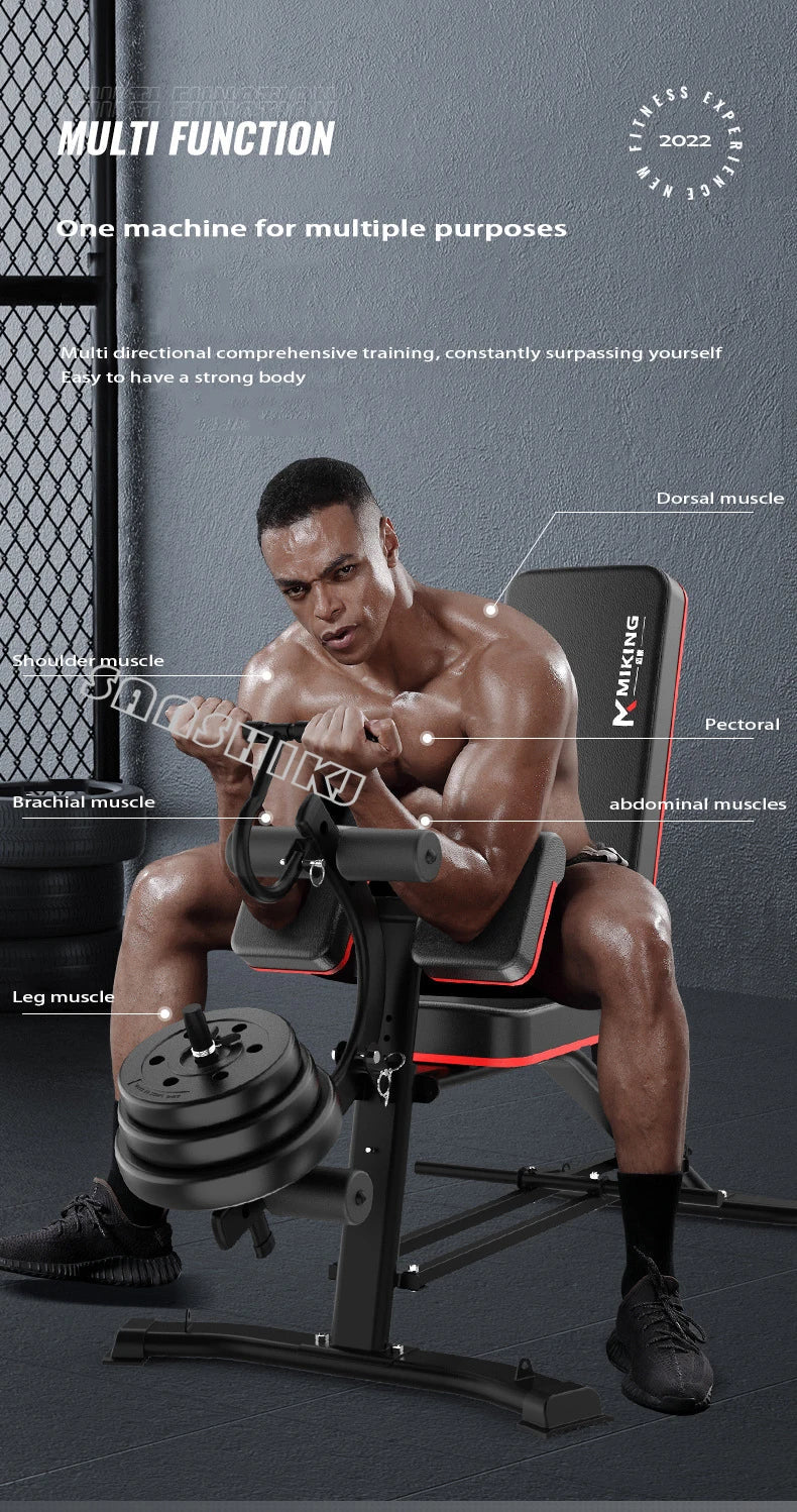 Upgraded Multifunction Weightlifting Bench for Home Strength Training