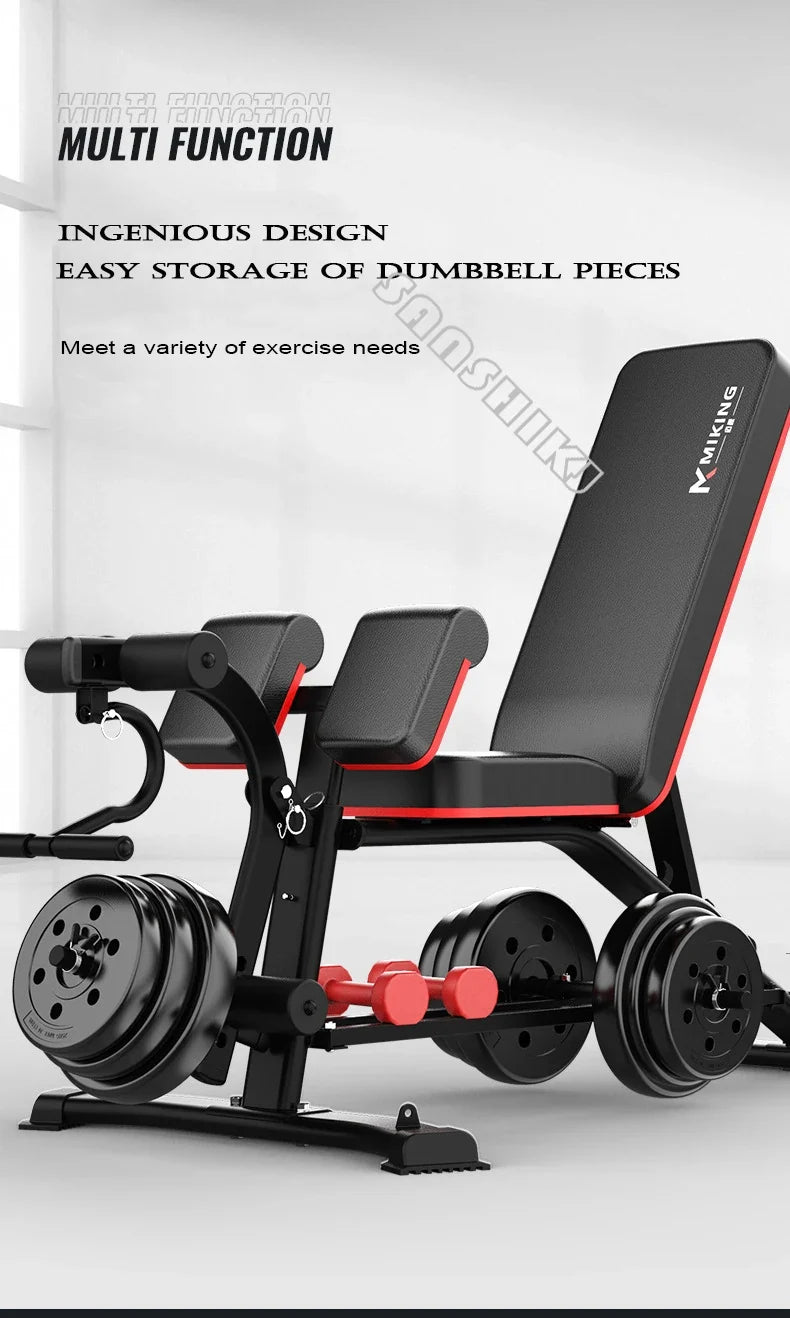 Upgraded Multifunction Weightlifting Bench for Home Strength Training