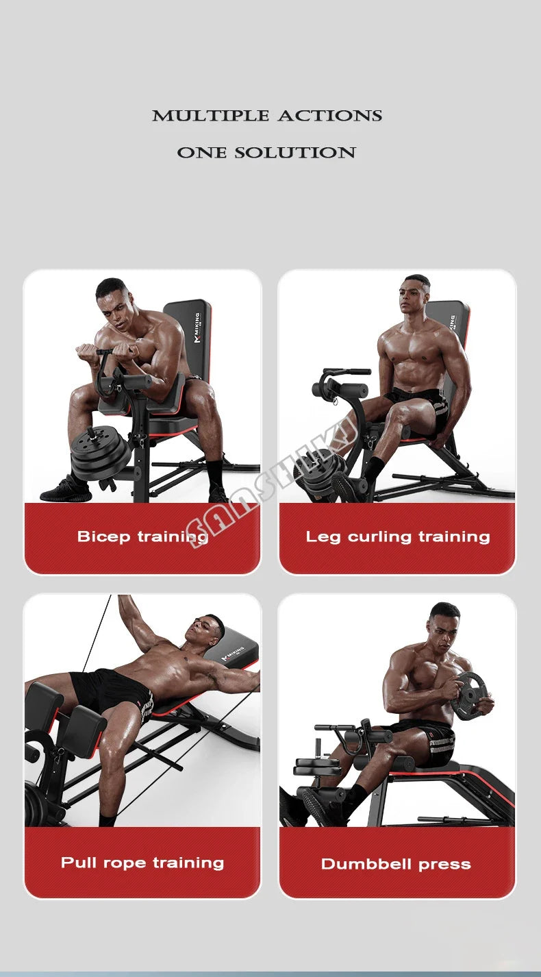 Upgraded Multifunction Weightlifting Bench for Home Strength Training