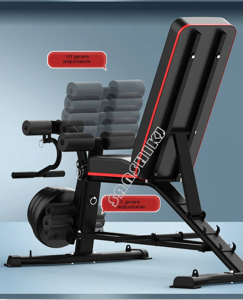 Upgraded Multifunction Weightlifting Bench for Home Strength Training