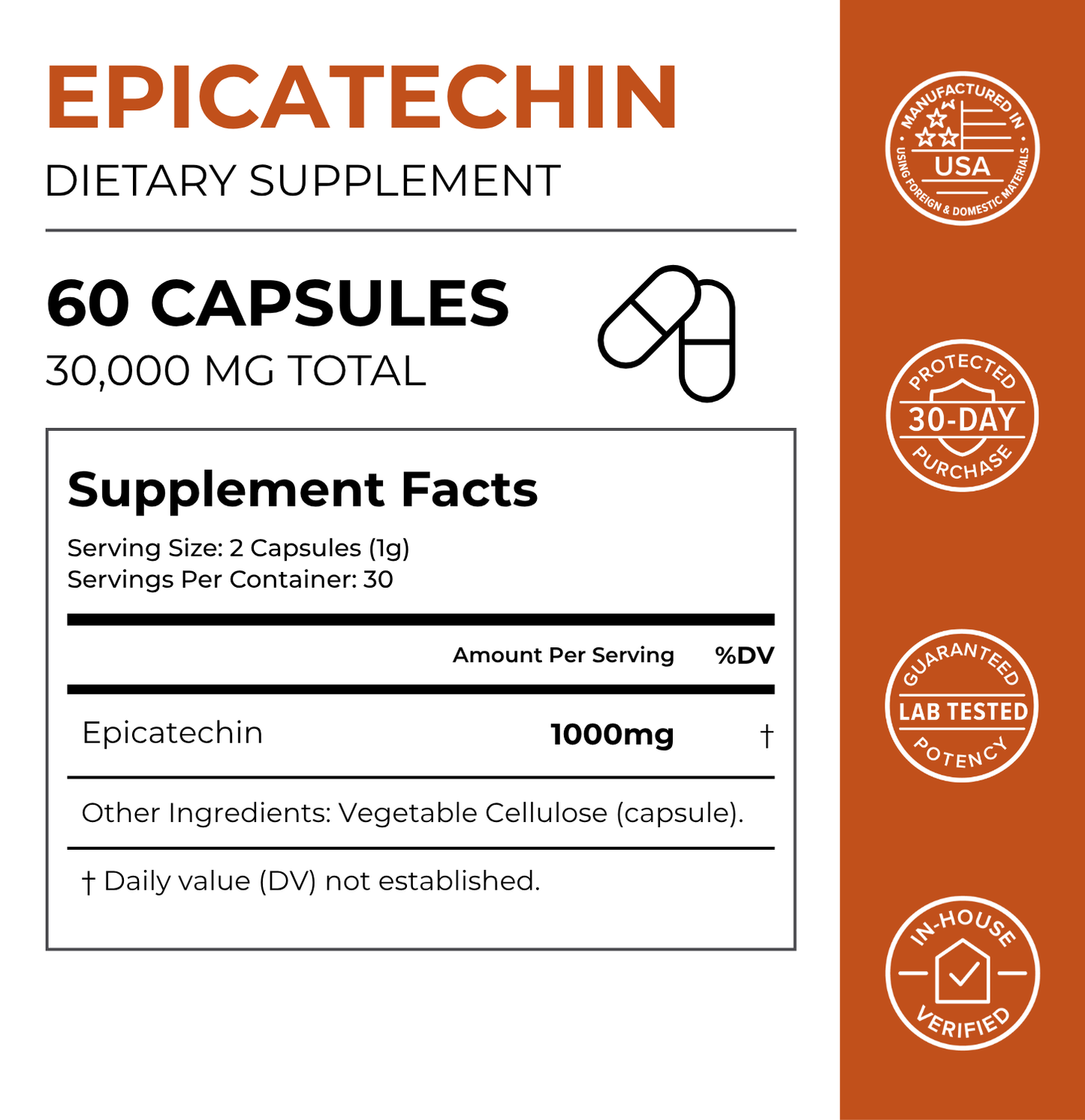 Epicatechin Supplement for Muscle Growth and Performance Support